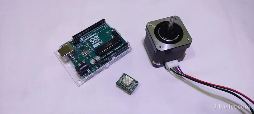 Nema 17 stepper motor, A4988 controller and Arduino