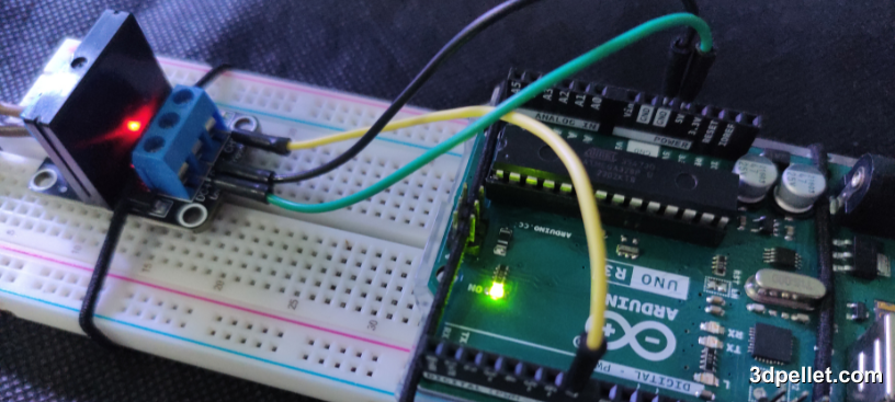 Connection of a Solid State Relay (SSR) with Arduino.