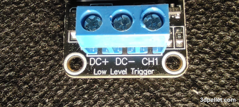 Control pins of a solid state relay (SSR) module.