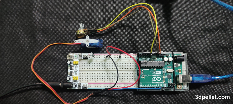 Connection of a Servo Motor to Arduino.