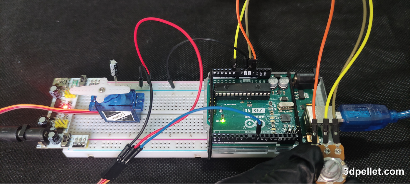 Connection of a Servo Motor to Arduino.