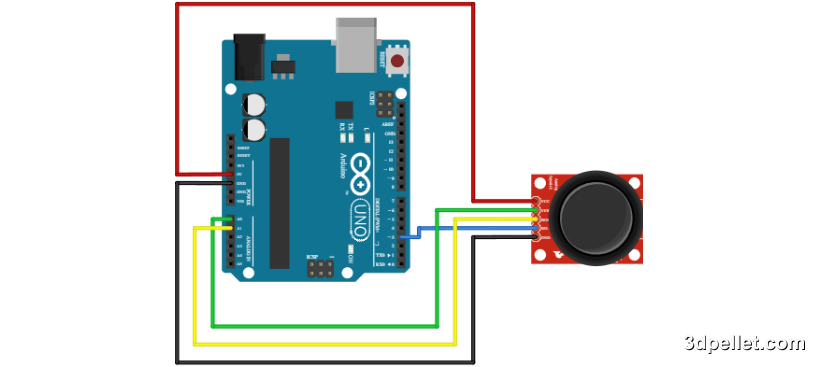 Cableado para utilizar el joystick analógico.