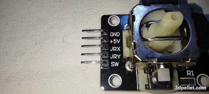 Analog joystick connection pins.