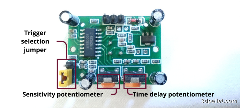 Adjustment Interfaces of the PIR Motion Sensor HC-SR501.