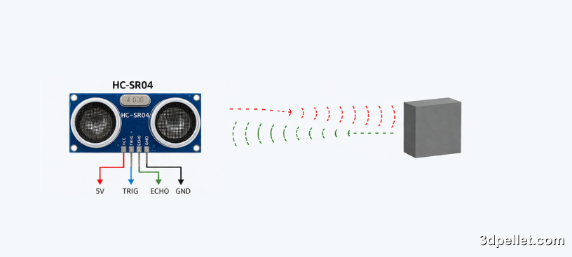 How the HC-SR04 ultrasonic sensor works.